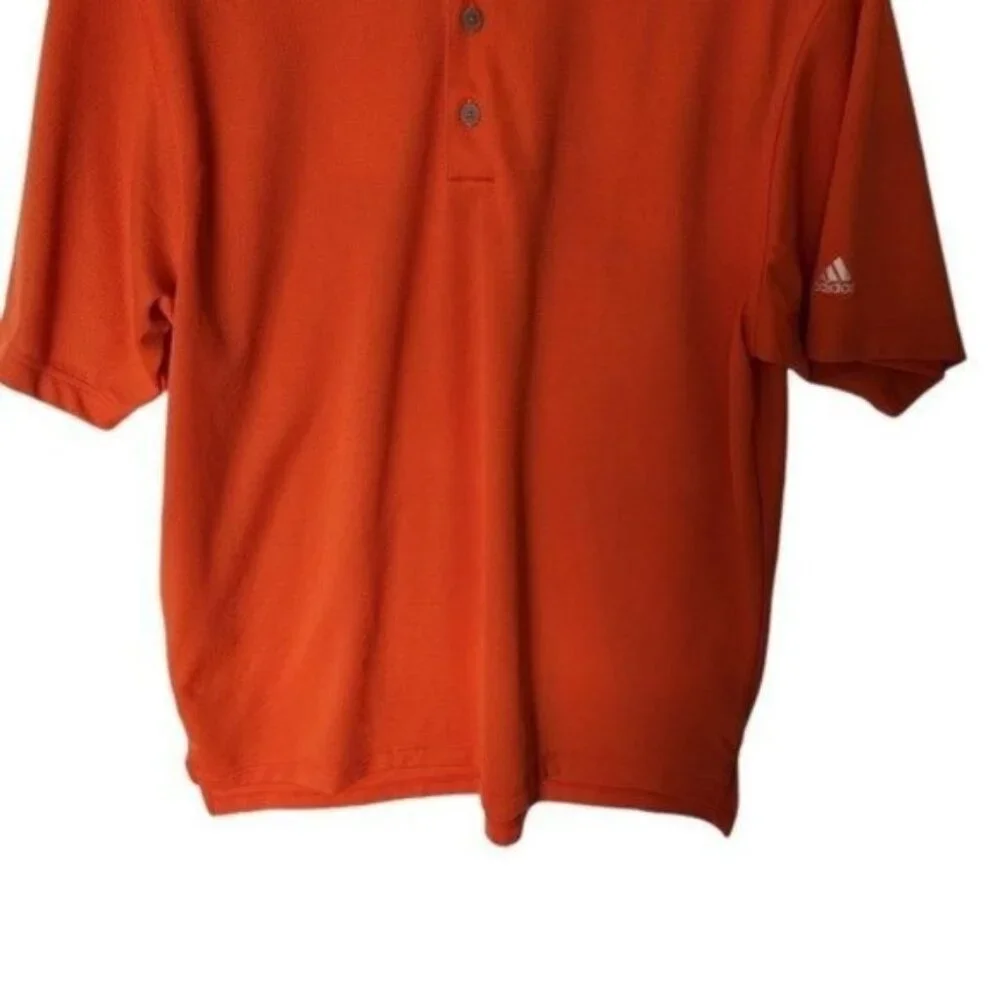 Adidas GOLF ClimaLite Orange Polo Shirt‎ Performance L Large